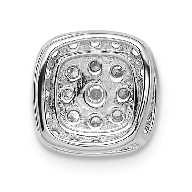 Rhodium Over 14K Gold Lab Grown Diamond SI1/SI2, G H I, Squared Halo
Chain Slide 0.44ctw