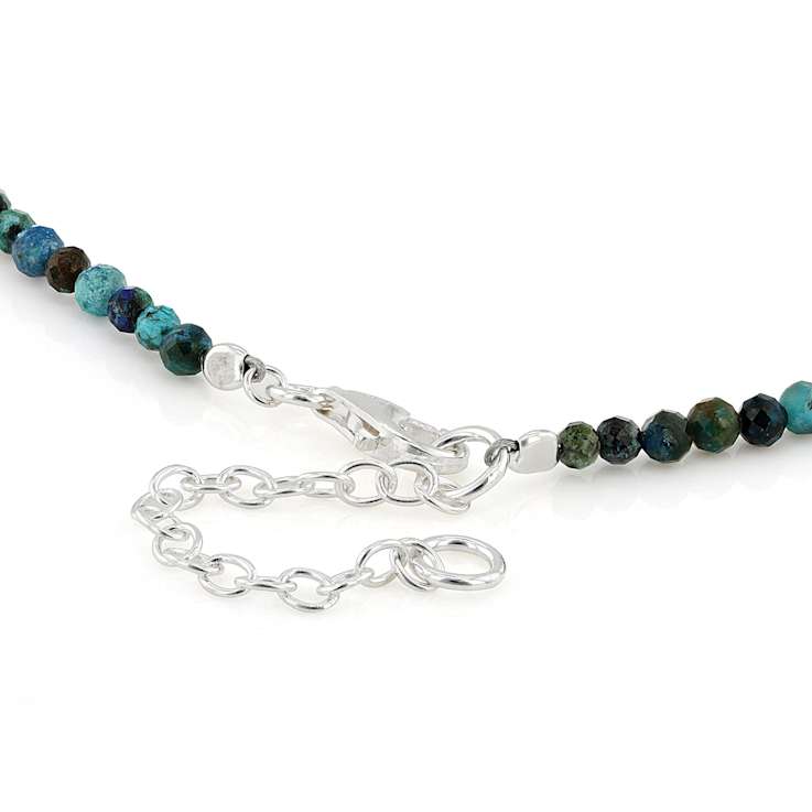 Eilat Stone Beaded Necklace In Sterling Silver
