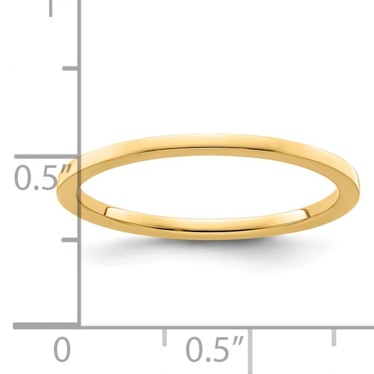 14K Yellow Gold 1.2mm Flat Stackable Expressions Band