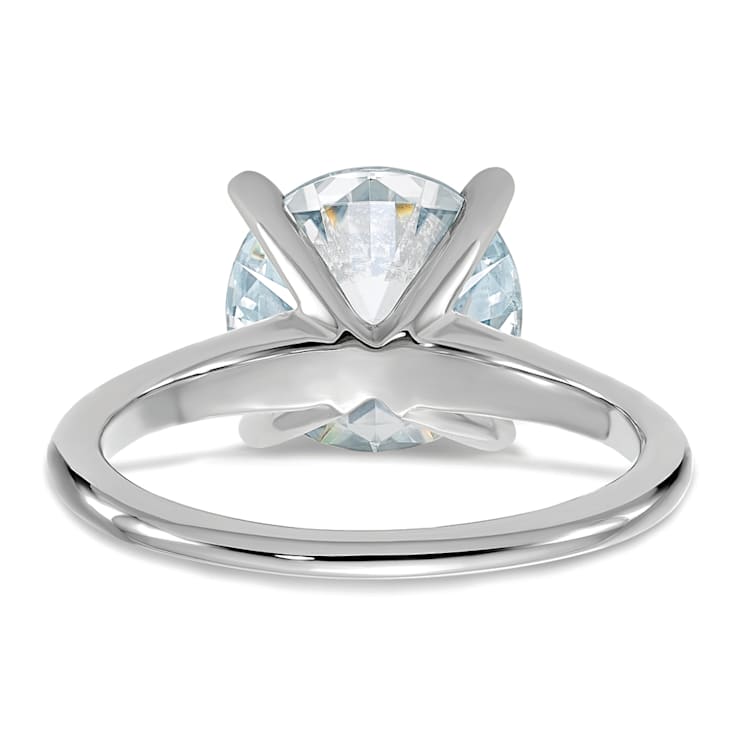Rhodium Over 14K White Gold 3 5/8 ct. D E F Pure Light Round Moissanite
Solitaire Ring