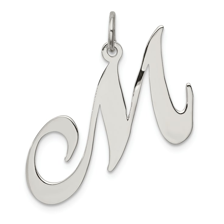 Sterling silver cheap m charm