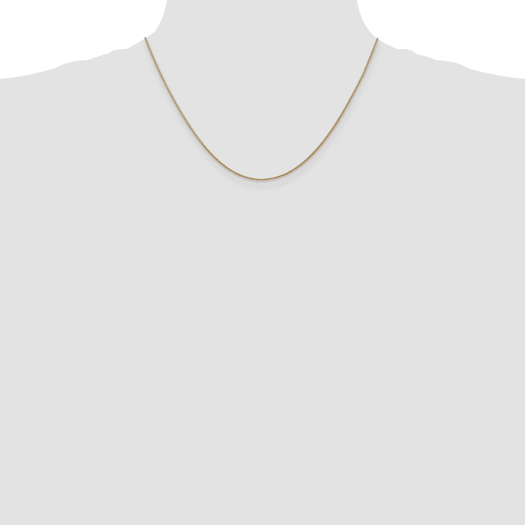 14k Diamond Cut Rose Gold 1.00mm Spiga Chain 18 Inches