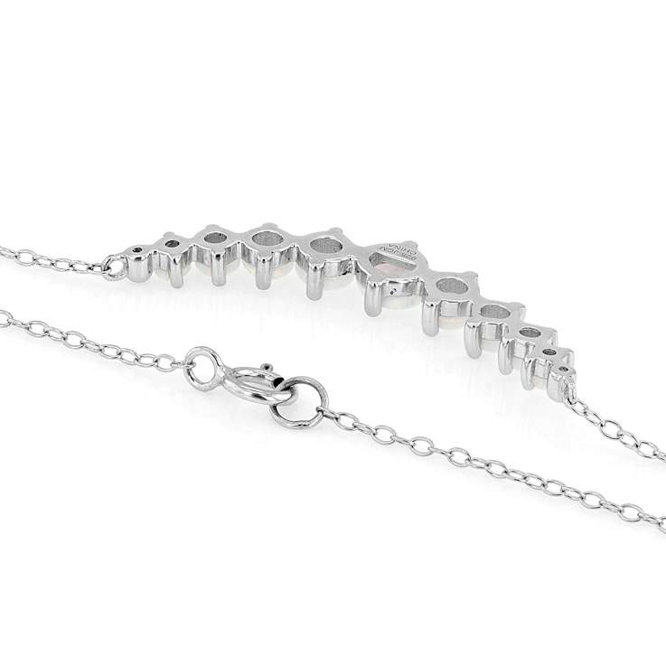 Lab-Created Opal Necklace In Sterling Silver