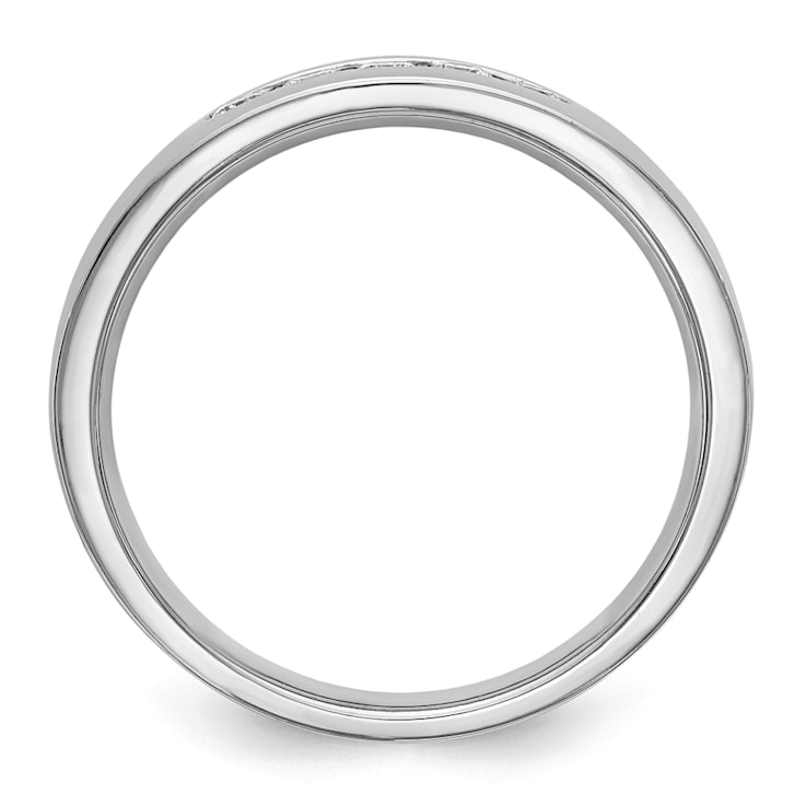 Rhodium Over 14K White Gold Lab Grown Diamond SI1/SI2, G H I, 5-Stone
Men's Channel Band