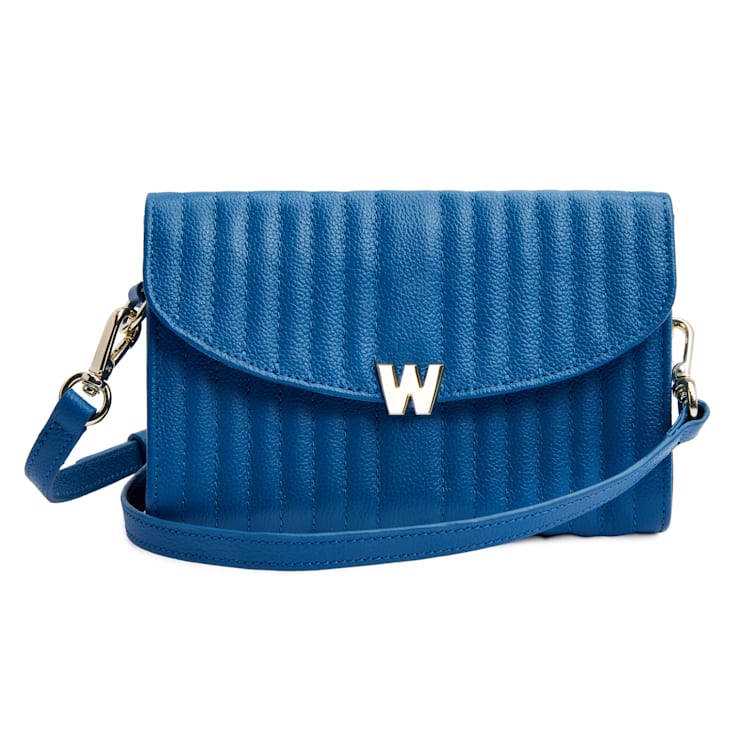 Mimi Blue Crossbody Bag with Wristlet