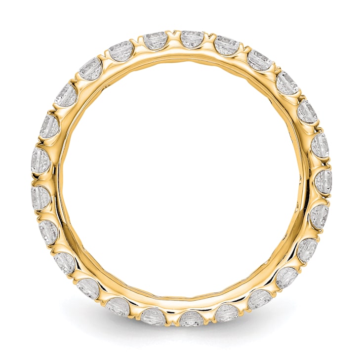 14K Yellow Gold Lab Grown Diamond SI1/SI2, G H I, Eternity Band