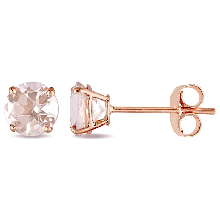 Morganite 14K Pink Gold Earrings 0.96ctw