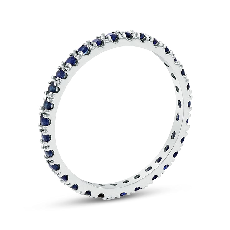 0.75ctw Sapphire Eternity Band Ring in 14k White Gold