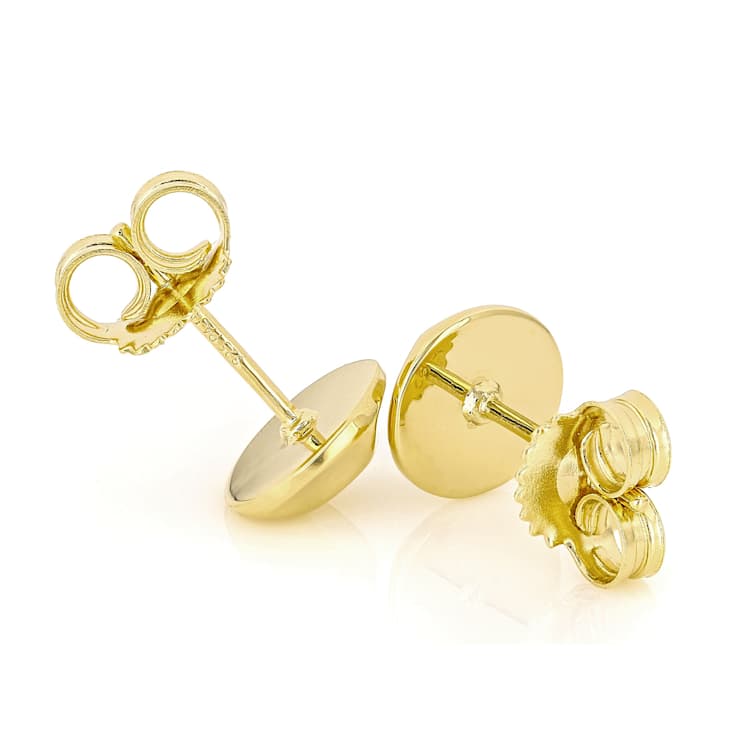 Polished 18K Gold Over Sterling Silver Ball Stud Earrings