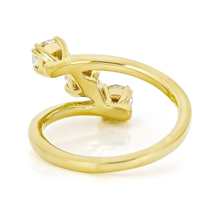 Symbolic Lab-Grown Diamond Three-Stone Ring 1ctw In 14K Gold Over
Sterling Silver