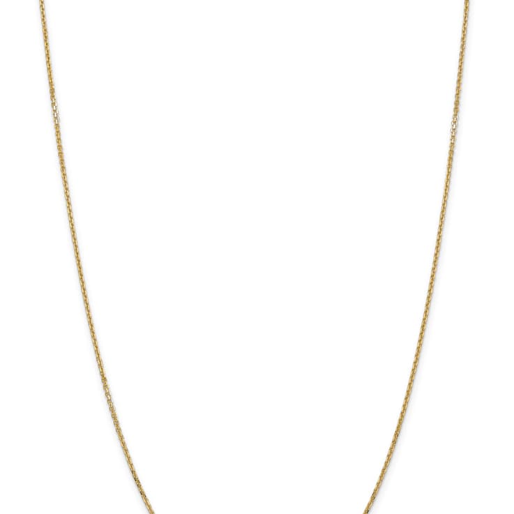14k Yellow Gold 1.45mm Solid Diamond Cut Cable Chain 26 Inches