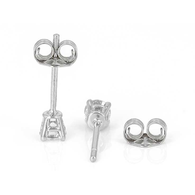 Timeless Lab-Grown Diamond Solitaire Stud Earrings In 10K White Gold