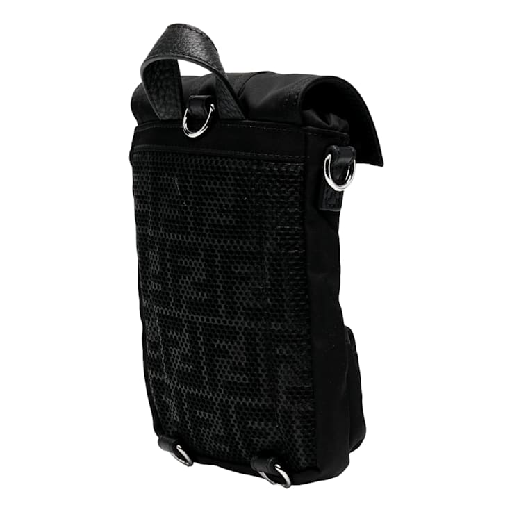 売れ筋商品 Black Fendiness Fendi Nylon Crossbody Backpack Mini Buckle バッグ