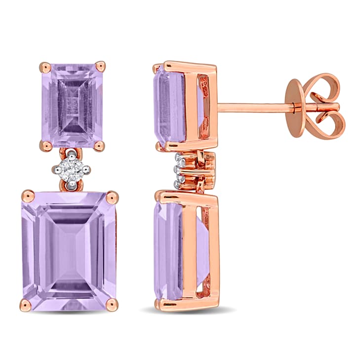 Rose de Frances 10K Pink Gold Earrings 8.15ctw
