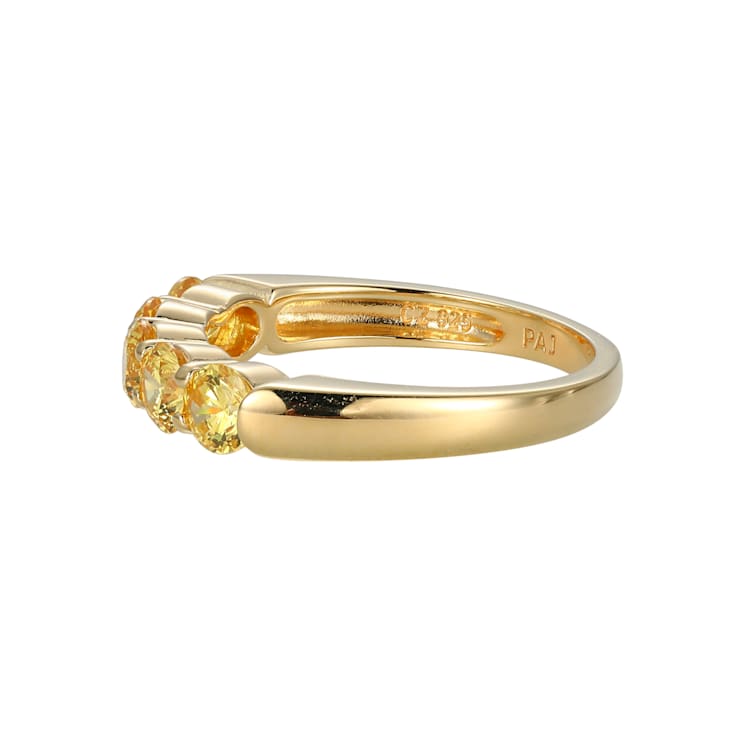 Yellow Cubic Zirconia 18k Yellow Gold Over Sterling Silver Ring 2.00ctw