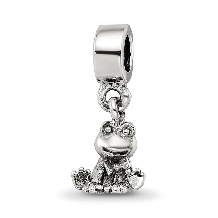 Sterling Silver Frog Dangle Bead