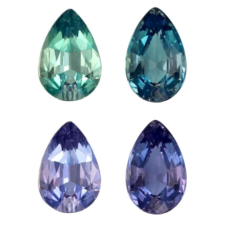 Alexandrite 5.4x3.5mm Pear Shape Matched Pair 0.64ctw