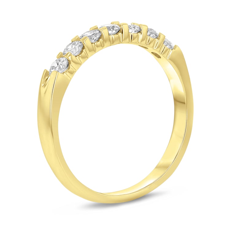 0.50cttw 7 Stone Diamond Band Ring in 14k Yellow Gold
