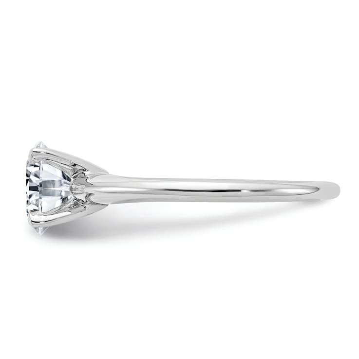 Rhodium Over 14K White Gold 1 3/4 ct. D E F Pure Light Round Moissanite
Solitaire Ring