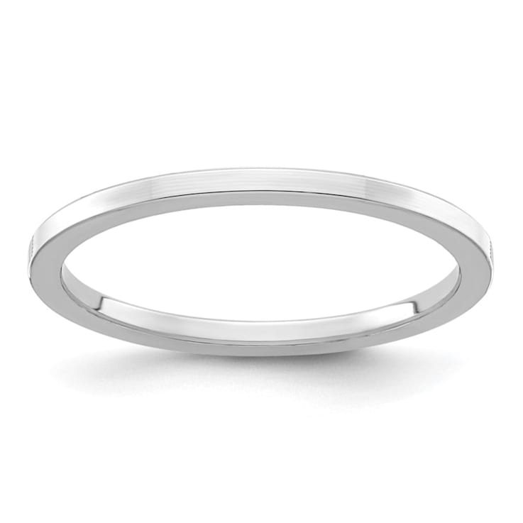 14K White Gold 1.2mm Flat Stackable Expressions Band