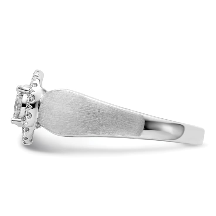 Rhodium Over 14K White Gold Lab Grown Diamond VS/SI GH, Cluster Ring 0.497ctw