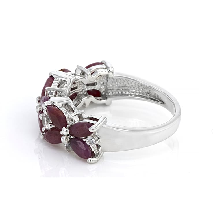 Red Ruby & Natural Faint-Light Pink Diamond SI2-I1 0.90