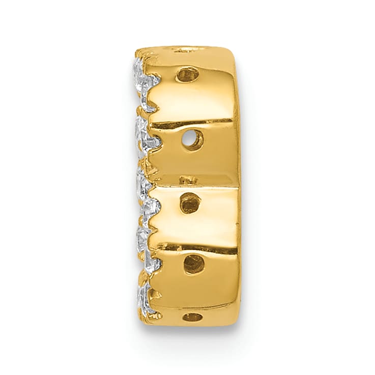 14K Yellow Gold Diamond Letter B Initial Charm