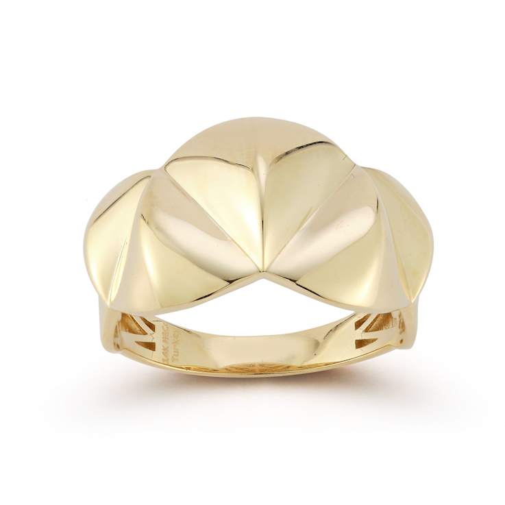 Bellissima Gold 14K Yellow Gold Geometric Cloud Ring
