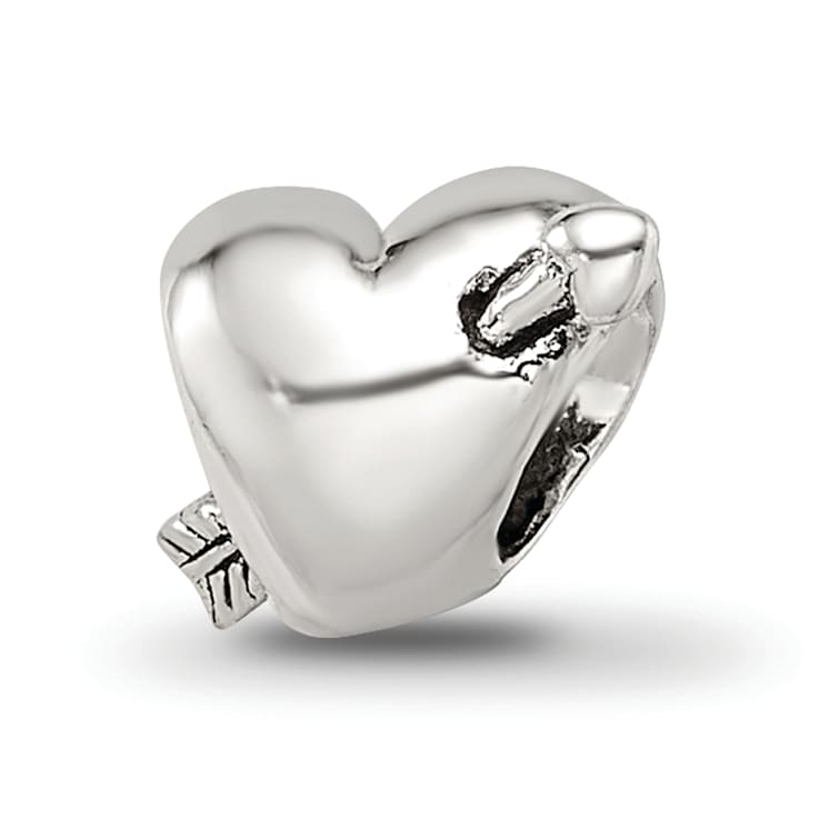 Sterling Silver Heart with Arrow Bead