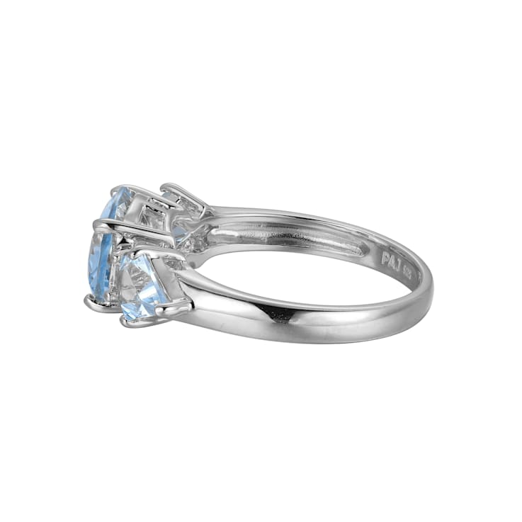 Lab Created Blue Spinel Platinum Over Sterling Silver March Birthstone
Ring 2.39ctw