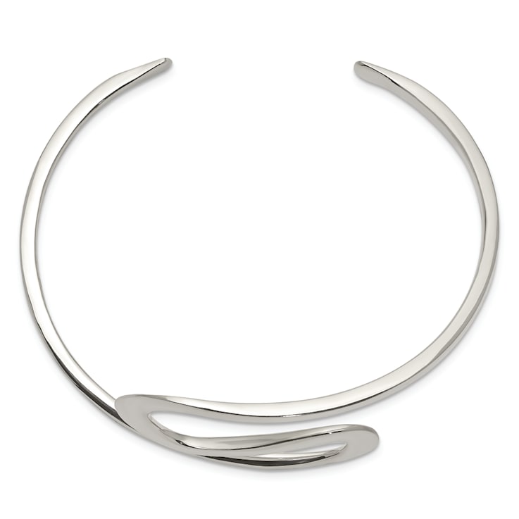 Sterling Silver Abstract Cuff Bracelet