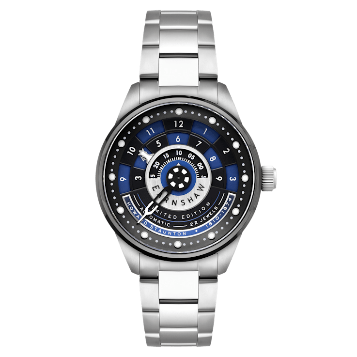 Thomas Earnshaw Staunton Chess Set Automatic Blue Dial Stainless Steel
Band Limited Edition Watch