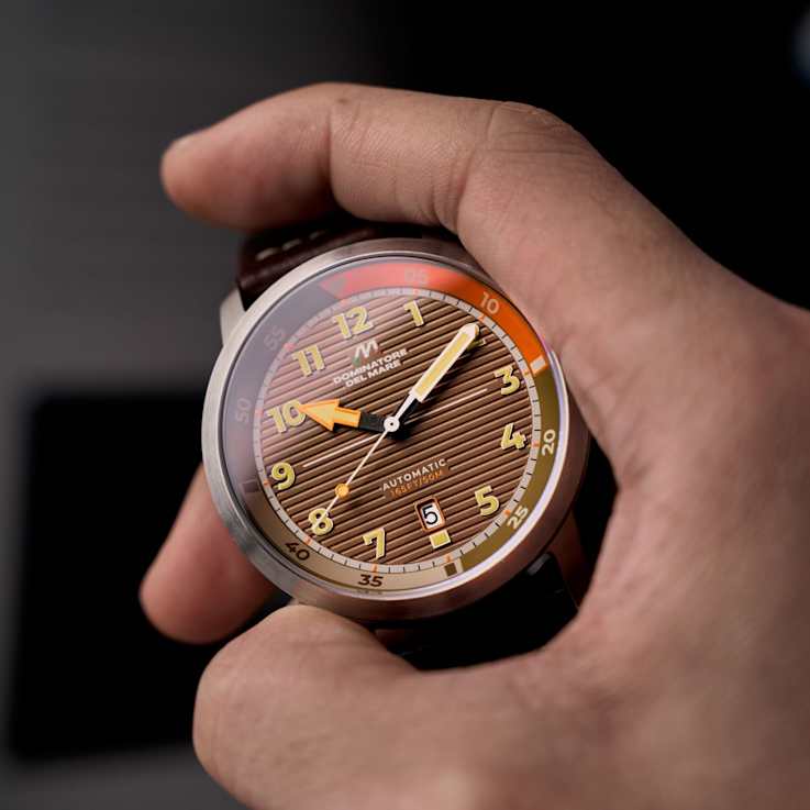 Dominatore Del Mare Camogli Brown Dial White Bezel Brown Stainless Steel
Band Automatic Watch