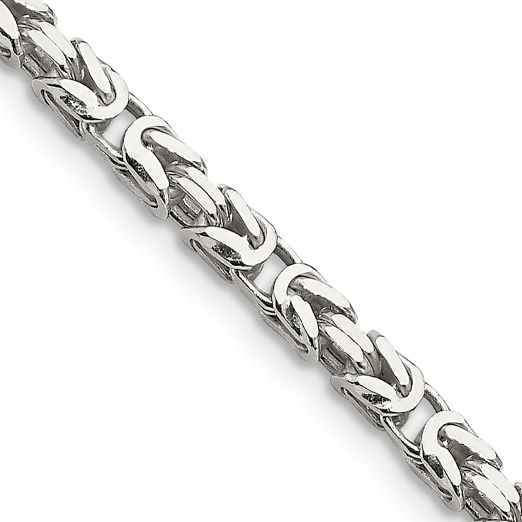 Sterling Silver 2.5mm Byzantine Chain Necklace