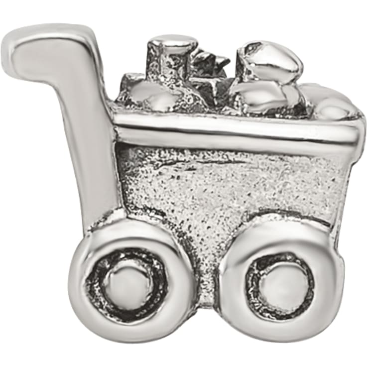 Sterling Silver Shopping Cart Bead