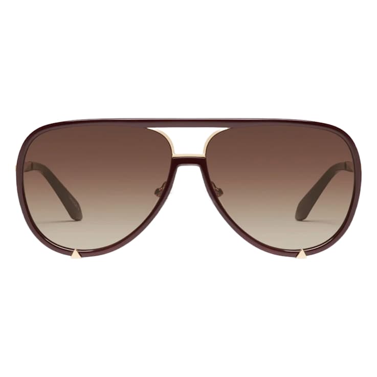 QUAY "HIGH PROFILE" Espresso Aviator Frame / Brown Lenses Sunglasses