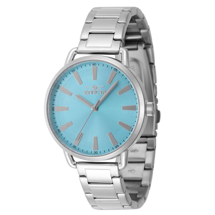 Invicta Wildflower 38mm Light Blue Dial Stainless Steel Quartz Watch