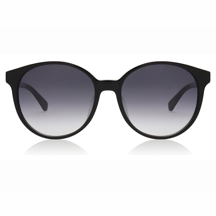 Kate Spade Eliza Black Round Frames / Gray Gradient Lenses Sunglasses