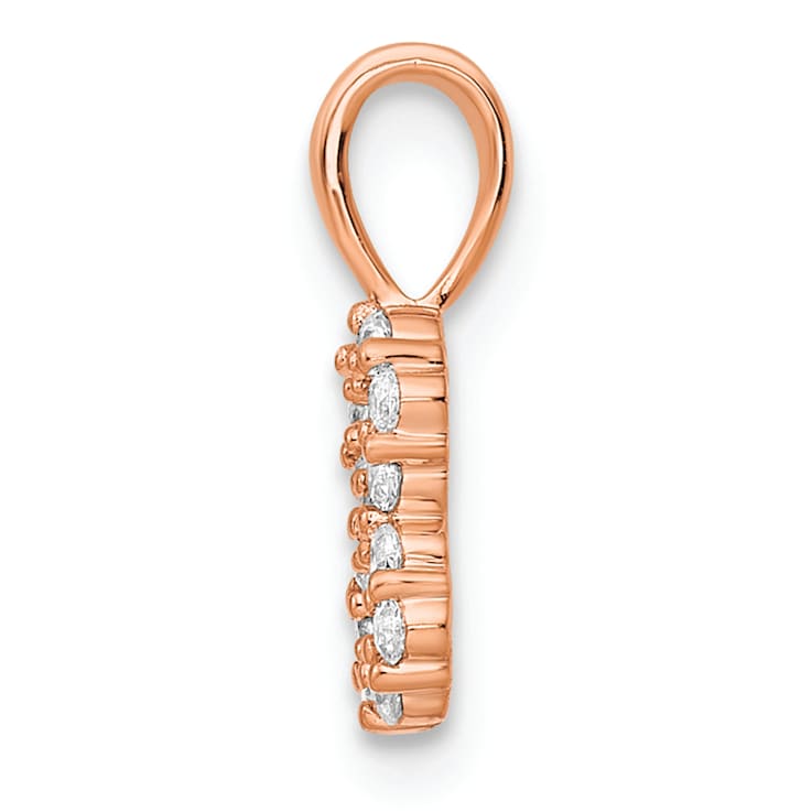 14k Rose Gold Diamond Number 8 Pendant