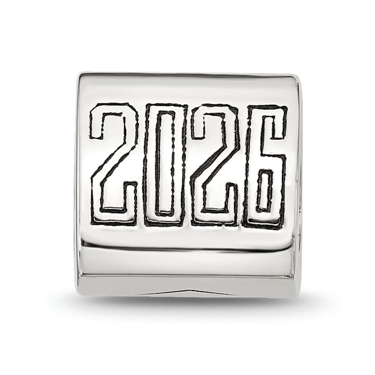 Sterling Silver Polished 2026 Graduation Bead