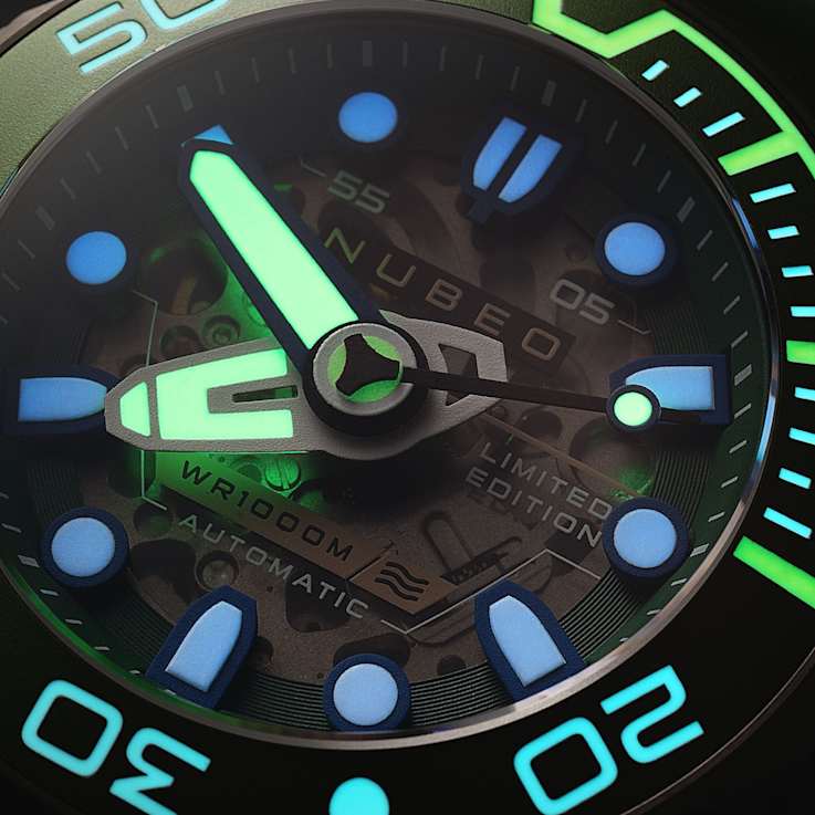 Nubeo Ventana Skeleton Automatic Green Dial Green Stainless Steel Band
Limited Edition Watch