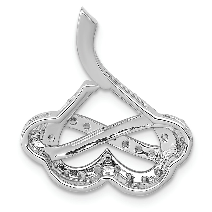 Rhodium Over 14K White Gold 1/2ct. Diamond Infinity and Heart Chain
Slide Pendant