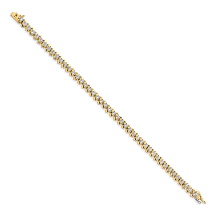 14K Yellow and White Gold Lab Grown Diamond VS/SI GH, Bracelet
