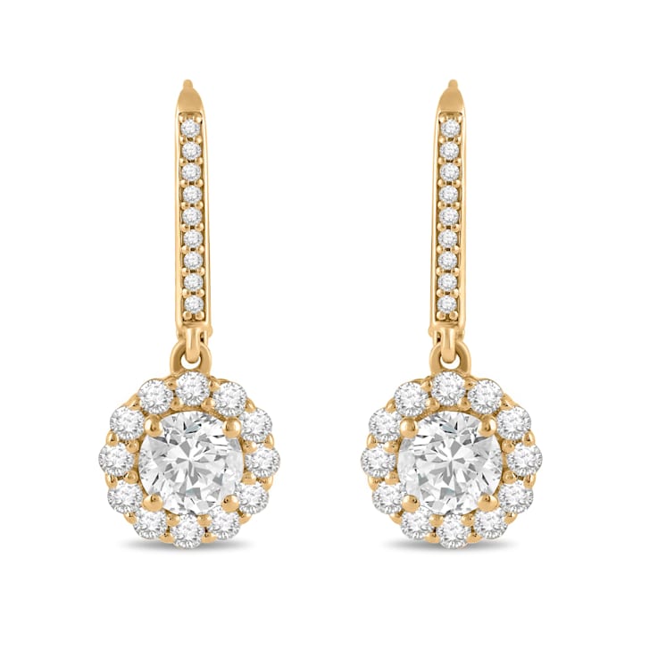 輝く高品質な Gold Yellow 14k Zirconia Cubic White Earrings Velvet With ネックレス・ペンダント