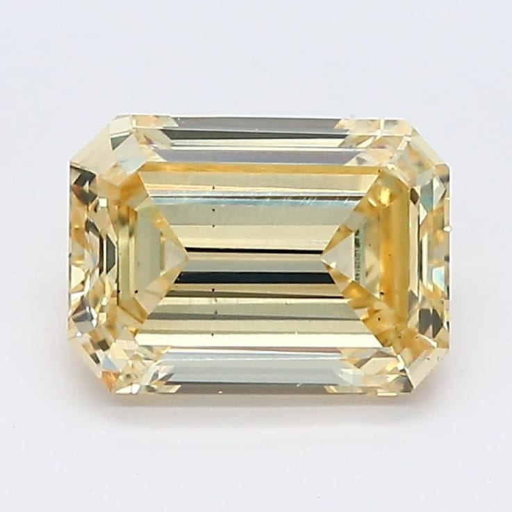 1.24ct Yellow Emerald Cut Lab-Grown Diamond VS2 Clarity IGI Certified
