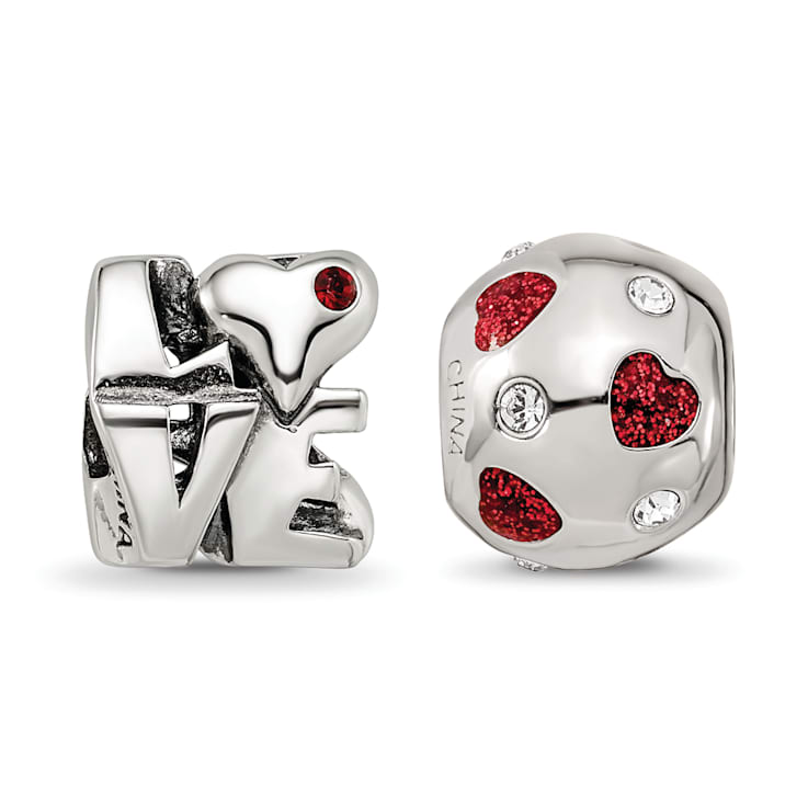 Sterling Silver Reflections All You Need Is Love Boxed Bead Set