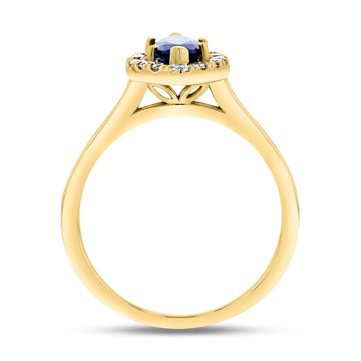 1.37ctw Sapphire and Diamond Ring in 14k Yellow Gold