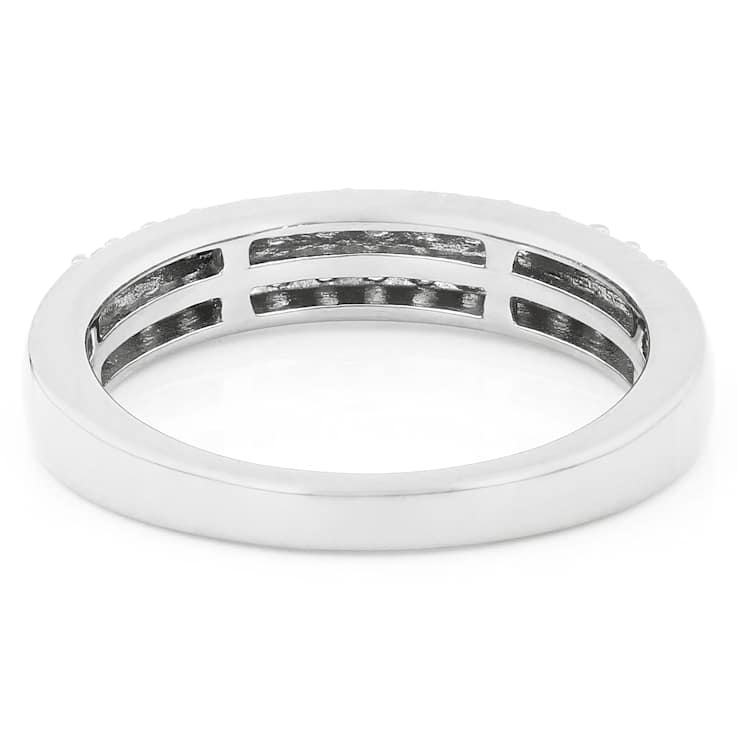Lab-Grown Diamond Band Ring In Sterling Silver 0.40ctw