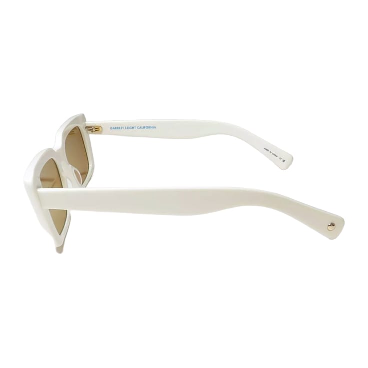 Garrett Leight Teen Spirit Rectangular Frame / Semi Flat Marigold Lenses Sunglasses