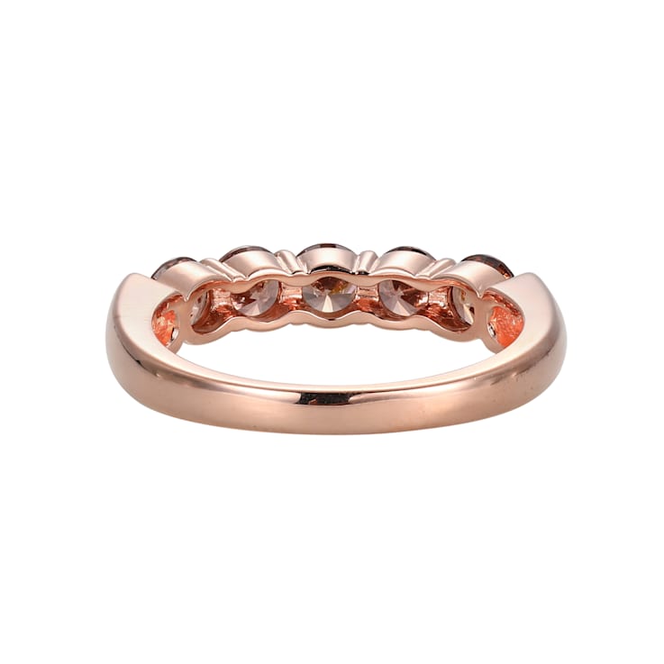 Mocha Cubic Zirconia 18k Rose Gold Over Sterling Silver Ring 1.55ctw